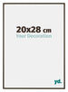 New York Aluminium Bilderrahmen 20x28cm Nussbaum Struktur Vorne Messe | Yourdecoration.at