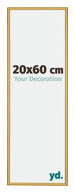 New York Aluminium Bilderrahmen 20x60cm Gold Glanz Vorne Messe | Yourdecoration.at
