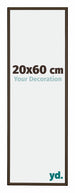 New York Aluminium Bilderrahmen 20x60cm Nussbaum Struktur Vorne Messe | Yourdecoration.at