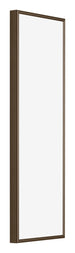 New York Aluminium Bilderrahmen 20x60cm Nussbaum Struktur Vorne Schrag | Yourdecoration.at