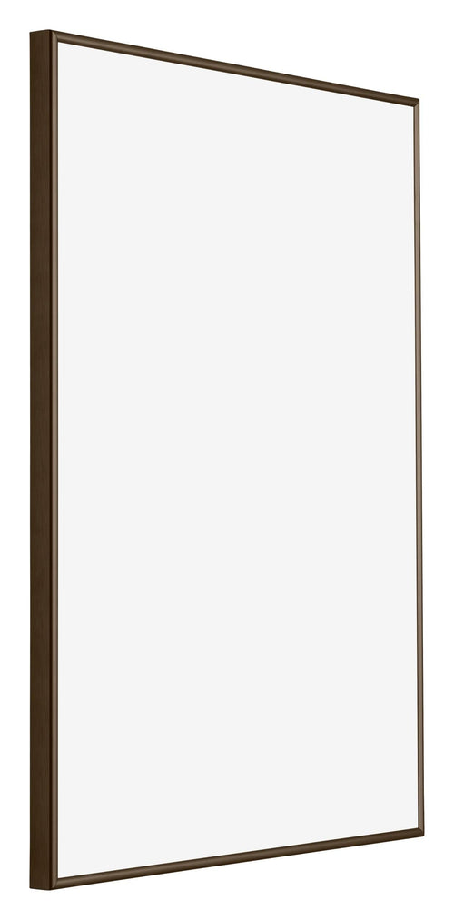New York Aluminium Bilderrahmen 25x35 Nussbaum Struktur Vorne Schrag | Yourdecoration.at