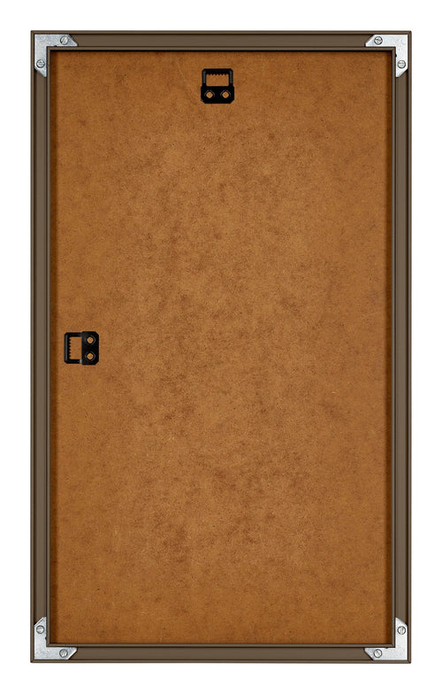 New York Aluminium Bilderrahmen 30x50cm Nussbaum Struktur Rucksteite | Yourdecoration.at