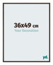 New York Aluminium Bilderrahmen 36x49cm Nussbaum Struktur Vorne Messe | Yourdecoration.at