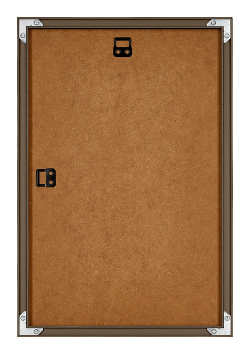 New York Aluminium Bilderrahmen 40x60cm Nussbaum Struktur Rucksteite | Yourdecoration.at