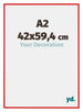 New York Aluminium Bilderrahmen 42x59 4cm A2 Rot Ferrari Vorne Messe | Yourdecoration.at