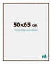 New York Aluminium Bilderrahmen 50x65cm Nussbaum Struktur Vorne Messe | Yourdecoration.at
