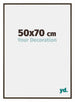 New York Aluminium Bilderrahmen 50x70cm Nussbaum Struktur Vorne Messe | Yourdecoration.at