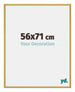 New York Aluminium Bilderrahmen 56x71cm Gold Glanz Vorne Messe | Yourdecoration.at