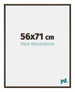 New York Aluminium Bilderrahmen 56x71cm Nussbaum Struktur Vorne Messe | Yourdecoration.at
