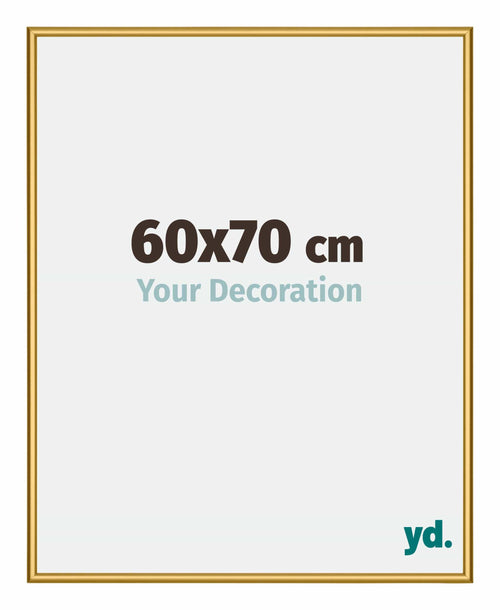 New York Aluminium Bilderrahmen 60x70cm Gold Glanz Vorne Messe | Yourdecoration.at