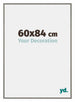 New York Aluminium Bilderrahmen 60x84cm Mercury Struktur Vorne Messe | Yourdecoration.at