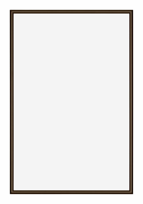 New York Aluminium Bilderrahmen 60x90cm Nussbaum Struktur Vorne | Yourdecoration.at