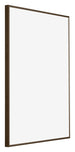 New York Aluminium Bilderrahmen 68x98cm Nussbaum Struktur Vorne Schrag | Yourdecoration.at