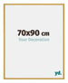 New York Aluminium Bilderrahmen 70x90cm Gold Glanz Vorne Messe | Yourdecoration.at