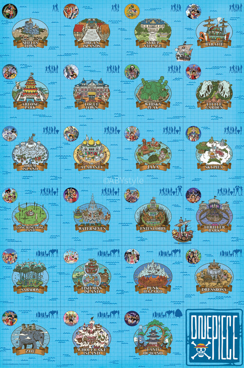 Poster One Piece Log Itinerary 61x91 5cm GBYDCOA006 | Yourdecoration.at