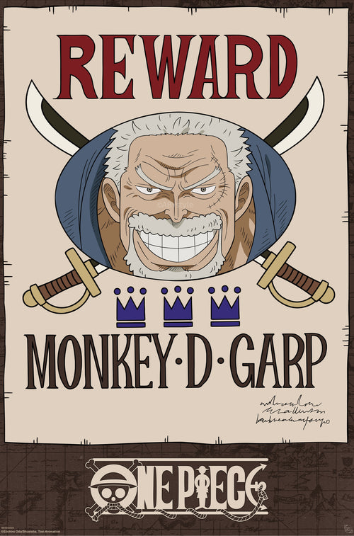 Poster One Piece Wanted Garp Cross Guild 61x91 5cm GBYDCOA008 | Yourdecoration.at