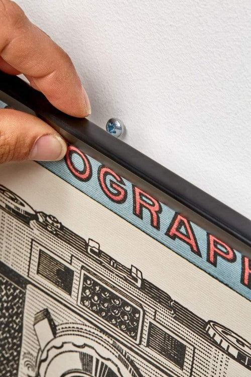 Posterhänger Schwarz 30cm mit aufhangeloch | Yourdecoration.at
