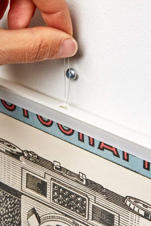 Posterhänger Weiss 100cm mit aufhangauge | Yourdecoration.at