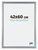 Tucson Aluminium Bilderrahmen 42x60cm Silber Gebürstet Vorne Messe | Yourdecoration.at