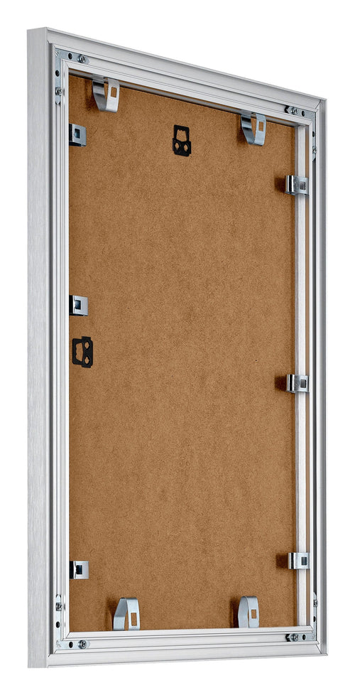 Tucson Aluminium Bilderrahmen 45x60cm Silber Gebürstet Rucksteite Schrag | Yourdecoration.at