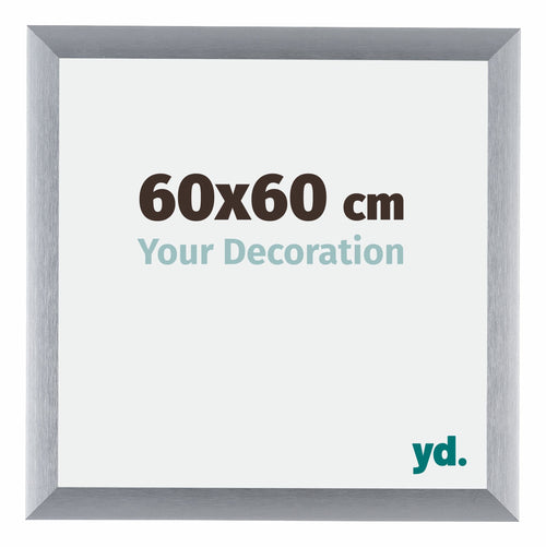 Tucson Aluminium Bilderrahmen 60x60cm Silber Gebürstet Vorne Messe | Yourdecoration.at