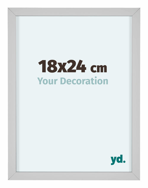 Virginia Aluminium Bilderrahmen 18x24cm Weiss Vorne Messe | Yourdecoration.at