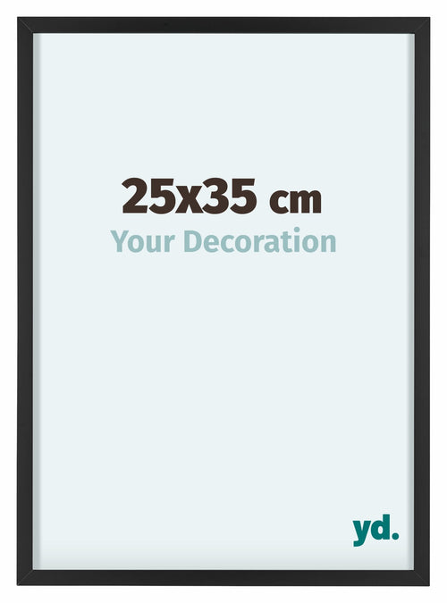 Virginia Aluminium Bilderrahmen 25x35cm Schwarz Vorne Messe | Yourdecoration.at
