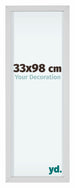 Virginia Aluminium Bilderrahmen 33x98cm Weiss Vorne Messe | Yourdecoration.at