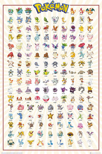 Gbeye FP4380 Pokemon Kanto 151 French Characters Poster 61x 91-5cm | Yourdecoration.at