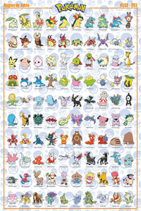 Gbeye FP4975 Pokemon Johto French Characters Poster 61x 91-5cm | Yourdecoration.at