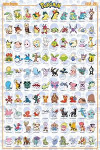 Gbeye FP4976 Pokemon Johto German Characters Poster 61x 91-5cm | Yourdecoration.at
