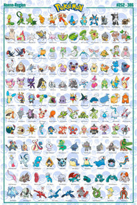 Gbeye GBYDCO072 Pokemon Hoenn English Characters Poster 61x 91-5cm | Yourdecoration.at
