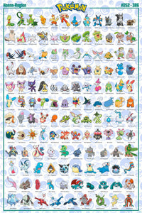 Gbeye GBYDCO073 Pokemon Hoenn French Characters Poster 61x 91-5cm | Yourdecoration.at