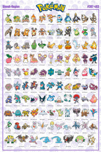 Gbeye GBYDCO077 Pokemon Sinnoh Pokemon English Characters Poster 61x 91-5cm | Yourdecoration.at