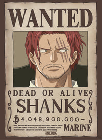 Gbeye Gbydco261 One Piece Wanted Shanks Poster 38x52cm | Yourdecoration.at