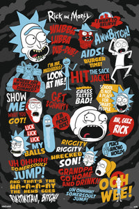Grupo Erik GPE5241 Rick And Morty Quotes Poster 61X91,5cm | Yourdecoration.at