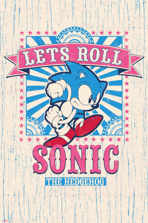 Grupo Erik GPE5490 Sonic Lets Roll Poster 61X91,5cm | Yourdecoration.at