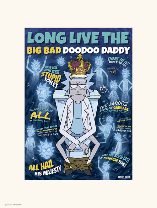 Grupo Erik Rick And Morty Doodoo Daddy Kunstdruck 30X40cm | Yourdecoration.at