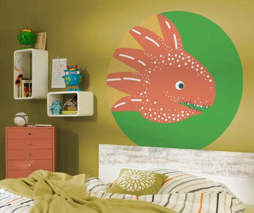 Komar Little Dino Proto Zelfklevend Fototapete 128x128cm Rund Interieur | Yourdecoration.de