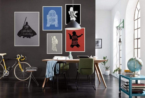 Komar Star Wars Silhouette Quotes R2D2 Kunstdruck 50x70cm | Yourdecoration.be