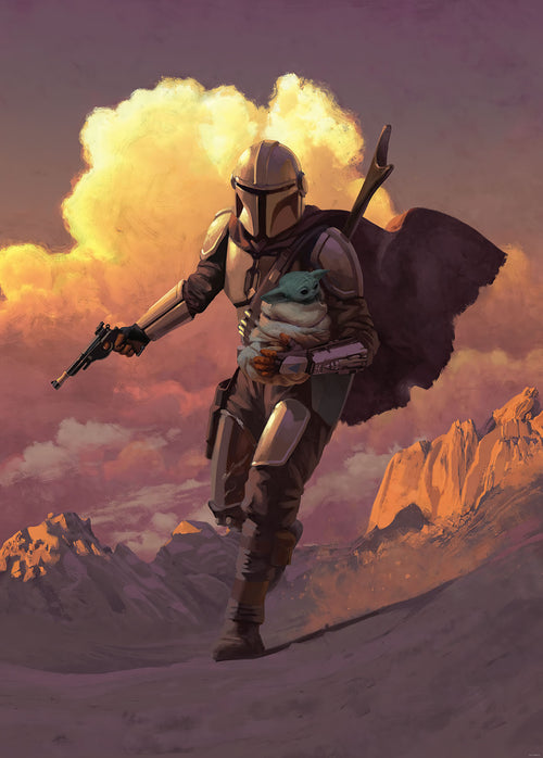 Komar Vlies Fototapete Iadx4 020 Mandalorian Escape | Yourdecoration.at