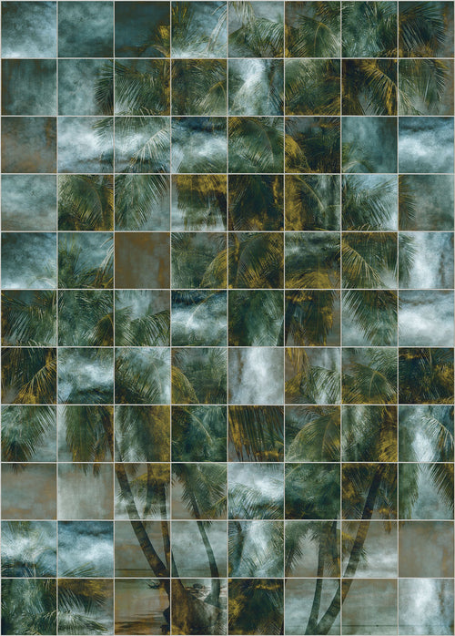 Komar Vlies Fototapete Inx4 045 Palm Puzzle | Yourdecoration.at