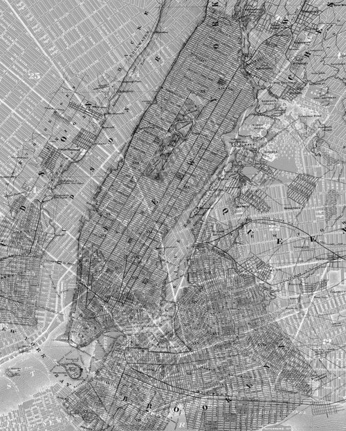 Komar NYC Map Vlies Fototapete 200x250cm 2 bahnen | Yourdecoration.de