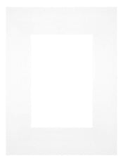 Passe Partout 18x24cm Karton Weiss Rand Gerade Vorne | Yourdecoration.de
