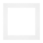 Passe Partout 20x20cm Karton Weiss Rand Gerade Vorne | Yourdecoration.de