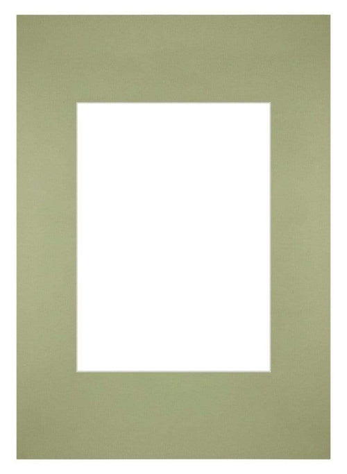 Passe Partout 21x29,7cm Karton Mintgrün Rand Gerade Vorne | Yourdecoration.de