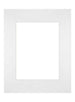 Passe Partout 28x35cm Karton Weiss Rand Gerade Vorne | Yourdecoration.de