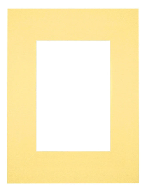 Passepartout 18x24cm Karton Gelb Rand Gerade Vorne | Yourdecoration.de