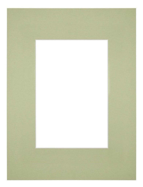 Passepartout 18x24cm Karton Mintgrun Rand Gerade Vorne | Yourdecoration.de