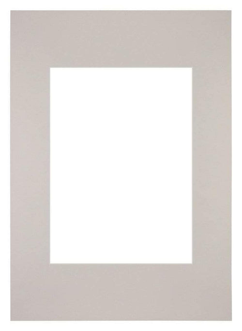 Passepartout 20x28cm Karton Grau Granit Rand Gerade Vorne | Yourdecoration.de